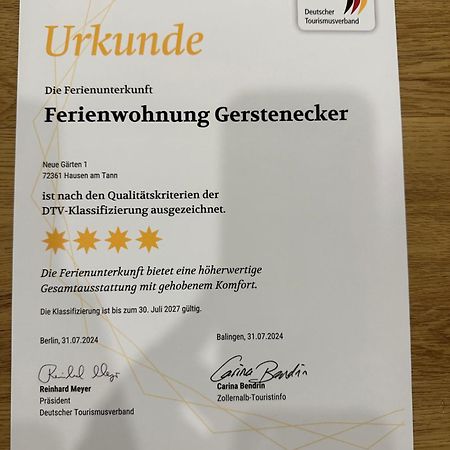 Ferienwohnung Gerstenecker Hausen am Tann Dış mekan fotoğraf